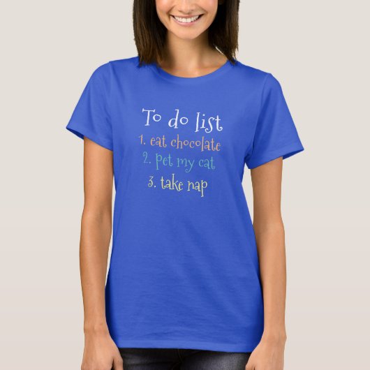 CHOCOLAAT, PET CAT EN SLAAPT T-Shirt (Voorkant)
