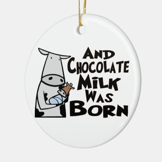 Chocolaatmelk is geboren keramisch ornament (Links)