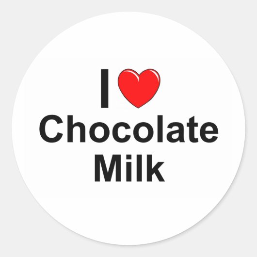 Chocolaatmelk Ronde Sticker (Voorkant)