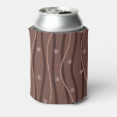 Chocolaatsterren en gestreepte patronen blikjeskoeler (Blikje Achterkant)