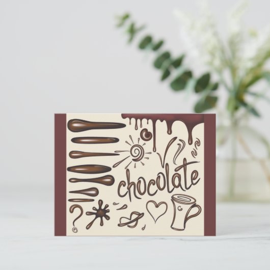 Chocolade3 Briefkaart (Staand voorkant)