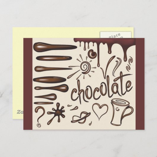 Chocolade3 Briefkaart (Voorkant / Achterkant)