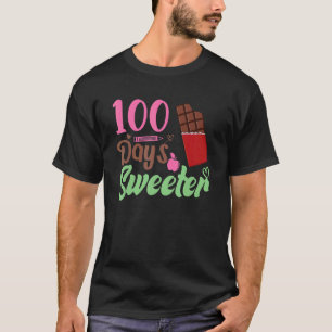 Chocolade 100 dagen school Kleding voor leraar T-shirt