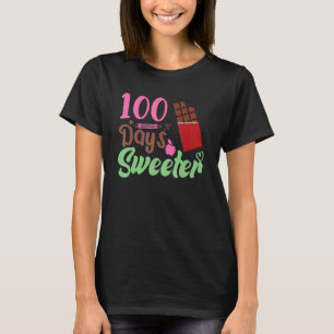 Chocolade 100 dagen school Kleding voor leraar T-shirt
