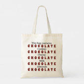 Chocolade Aanbevolen Foodie thema Tote Bag (Achterkant)