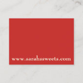 Chocolade aardbei Chocolatier Pastry Chef Food Visitekaartje (Achterkant)