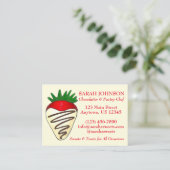 Chocolade aardbei Chocolatier Pastry Chef Food Visitekaartje (Staand voorkant)