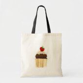 Chocolade Aardbei Cup Cake Canvas tas (Voorkant)