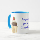 Chocolade aardbei Cupcake Ringer Mok (Voorkant links)