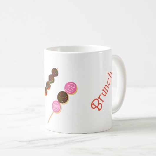 Chocolade Aardbei en Donuts Brunch Koffiemok (Voorkant rechts)