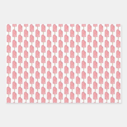 Chocolade aardbei Fudgesicle Ice Cream Popsile Inpakpapier Vel (Voorkant 3)