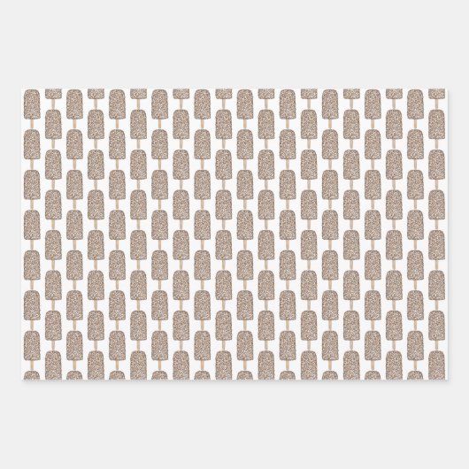 Chocolade aardbei Fudgesicle Ice Cream Popsile Inpakpapier Vel (Voorkant 2)