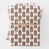 Chocolade aardbei Fudgesicle Ice Cream Popsile Inpakpapier Vel (In situ)