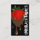 Chocolade aardbei grunge loyaliteit klantenkaartje (Voorkant)