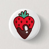 Chocolade aardbei Heart Classic Ronde Button 3,2 Cm (Voorkant)