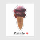 Chocolade Aardbei Ice Cream Cone Sticker (Vel)