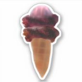 Chocolade Aardbei Ice Cream Cone Sticker (Voorkant)