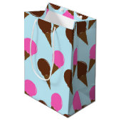 Chocolade & Aardbei Ice Cream Party Gift Bag Medium Cadeauzakje (Voorkant Gekanteld)