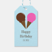 Chocolade & Aardbei Ice Cream Party Gift Label Cadeaulabel (Voorkant)