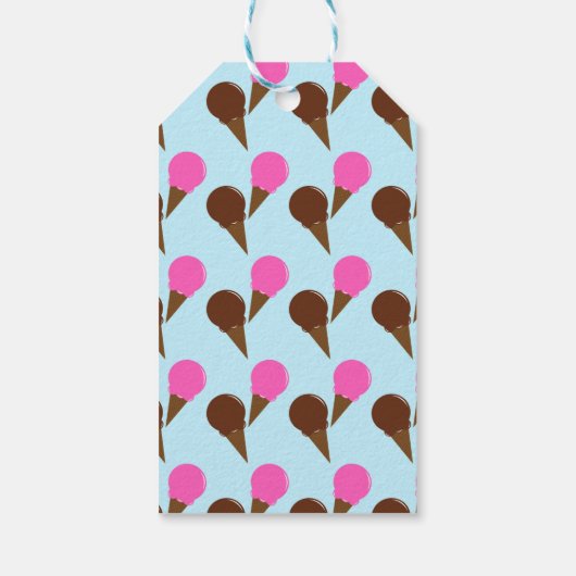 Chocolade & Aardbei Ice Cream Party Gift Label Cadeaulabel (Achterkant)