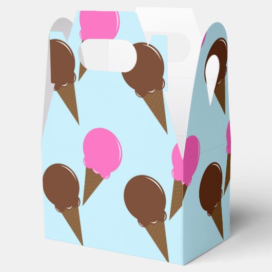 Chocolade & Aardbei Ijs Feest Favoriet Dozen Bedankdoosjes (Geopend)