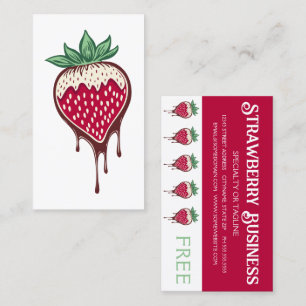 Chocolade Aardbei Loyaliteit Punch Card Klantenkaartje