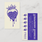 Chocolade Aardbei Loyaliteit Punch Card Klantenkaartje (Voorkant / Achterkant)