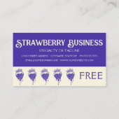 Chocolade Aardbei Loyaliteit Punch Card Klantenkaartje (Achterkant)