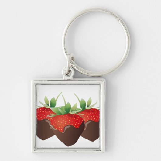 Chocolade-aardbei Sleutelhanger (Voorkant)
