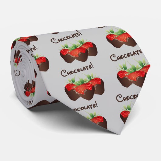 Chocolade-aardbei Stropdas (Opgerold)