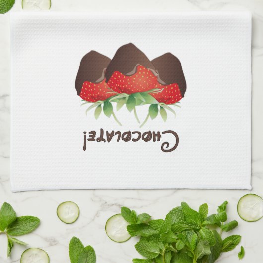 Chocolade-aardbei Theedoek (Gevouwen)