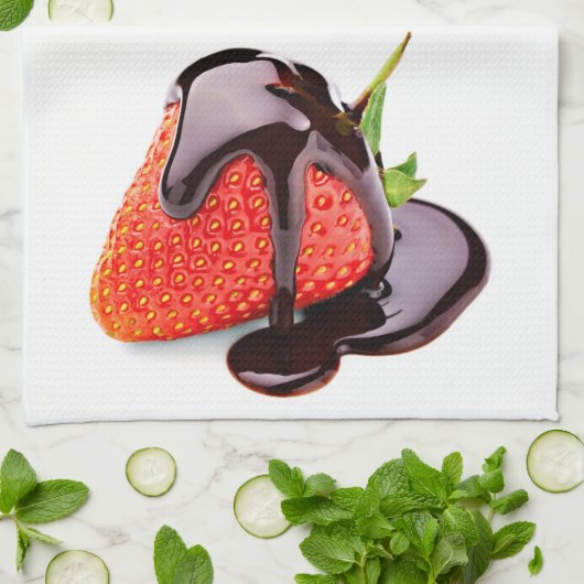 Chocolade-aardbei Theedoek (Gevouwen)