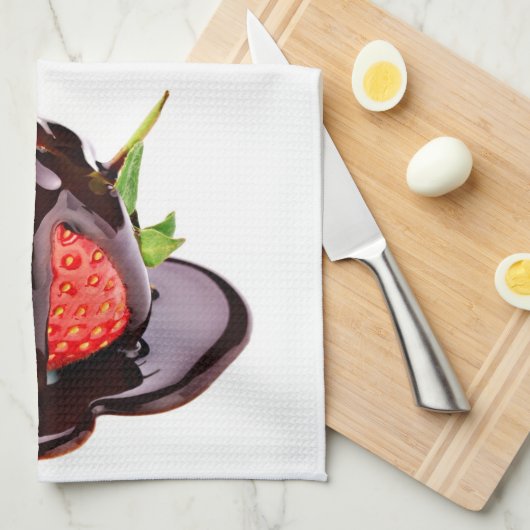 Chocolade-aardbei Theedoek (Quarter Fold)