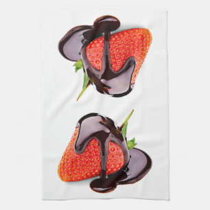 Chocolade-aardbei Theedoek