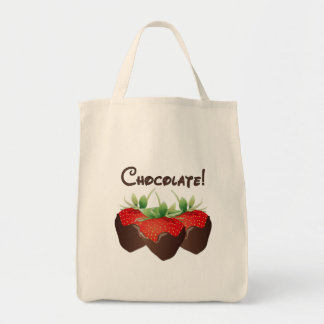 Chocolade-aardbei Tote Bag