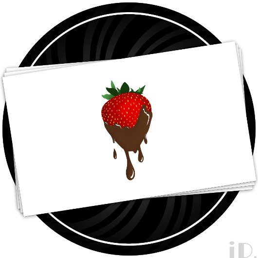 chocolade aardbei visitekaartje