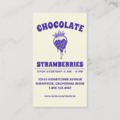 chocolade aardbei visitekaartje (Achterkant)