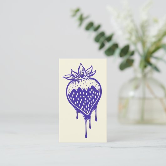 chocolade aardbei visitekaartje (Staand voorkant)