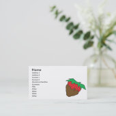 chocolade aardbei yum visitekaartje (Staand voorkant)