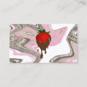 chocolade aardbei zwaait visitekaartje (Voorkant)