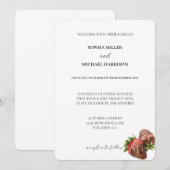 Chocolade aardbeien bruiloft kaart (Voorkant / Achterkant)