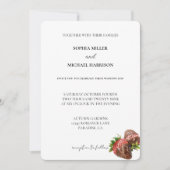 Chocolade aardbeien bruiloft kaart (Voorkant)