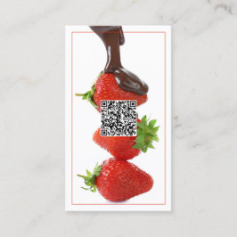 Chocolade Aardbeien Custom QR Visitekaartje