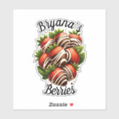 Chocolade Aardbeien Dessert Custom Sticker (Vel)