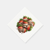 Chocolade Aardbeien Dessert Party Servet (Hoek)