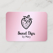 🍓 chocolade aardbeien gedoopt snoep visitekaartje (Voorkant)