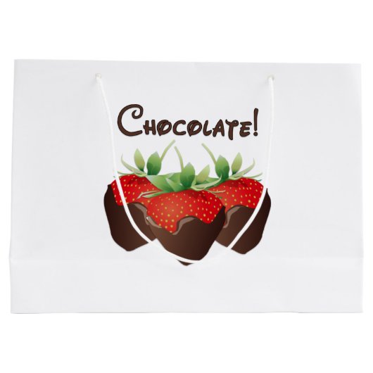 Chocolade aardbeien   groot cadeauzakje (Achterkant)