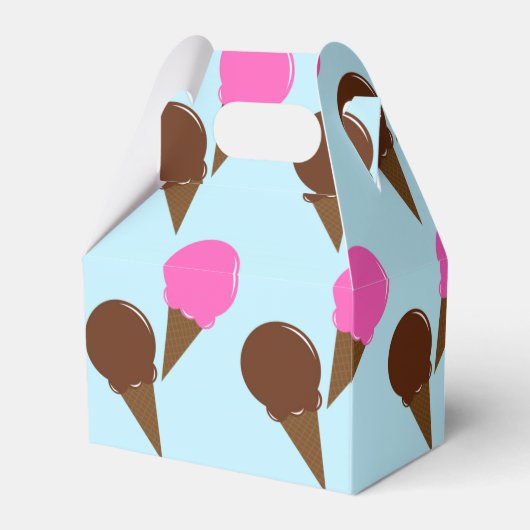 Chocolade & Aardbeien Ijs Favoriet Dozen Bedankdoosjes (Voorkant Zijde)