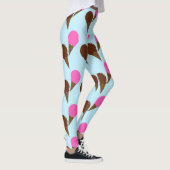 Chocolade & Aardbeien Ijsjes Blue Lounge Leggings (Rechts)