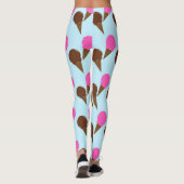 Chocolade & Aardbeien Ijsjes Blue Lounge Leggings (Achterkant)
